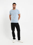 Textured Crew Neck T-Shirt