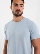 Textured Crew Neck T-Shirt
