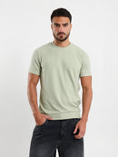 Textured Crew Neck T-Shirt