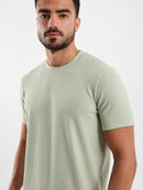 Textured Crew Neck T-Shirt