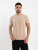 Textured Crew Neck T-Shirt