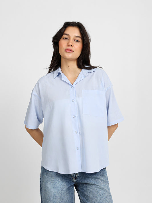 Short Sleeve Embroidered Blouse