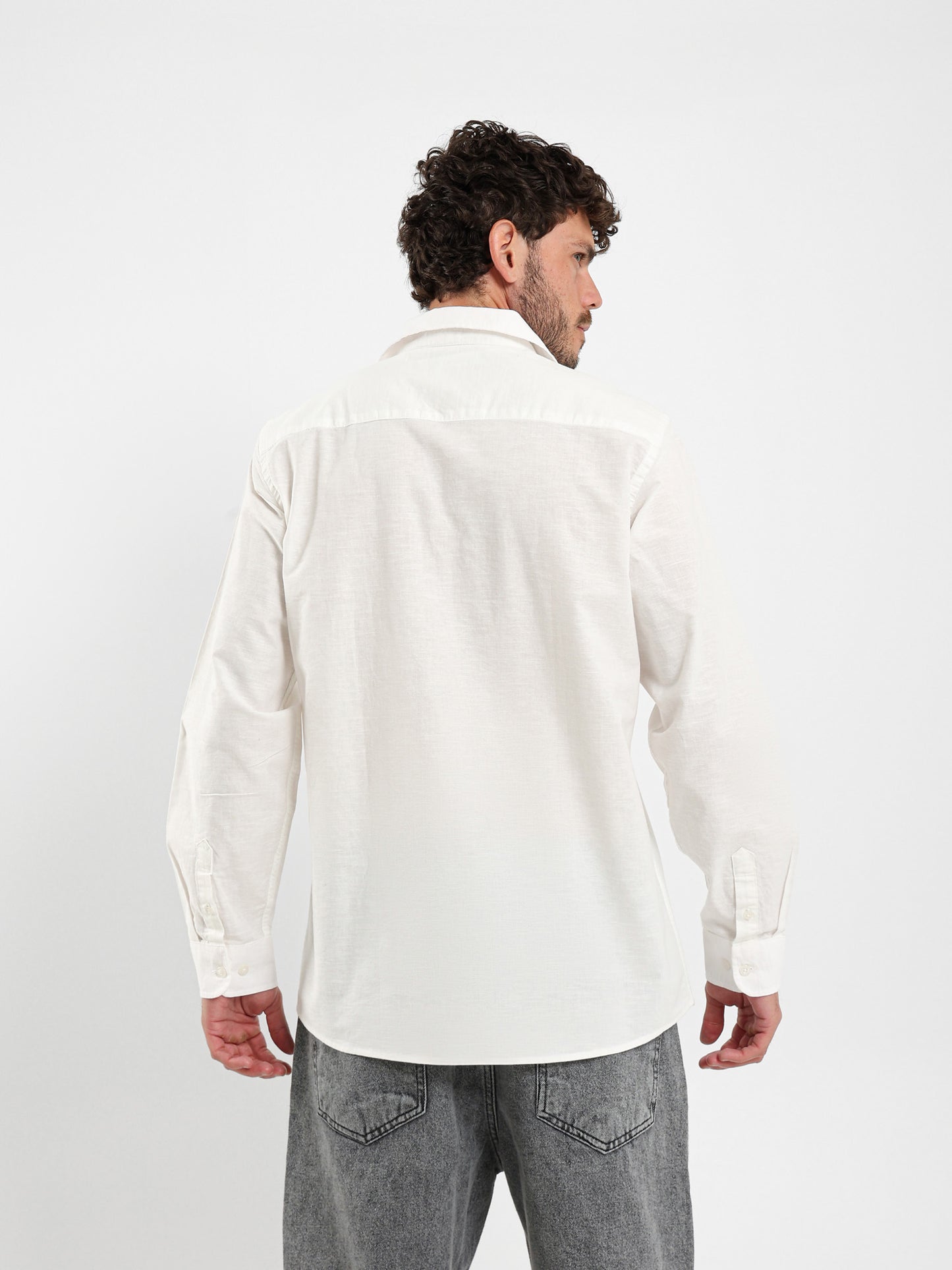 Relaxed Linen Shirt With Two Chest Pockets