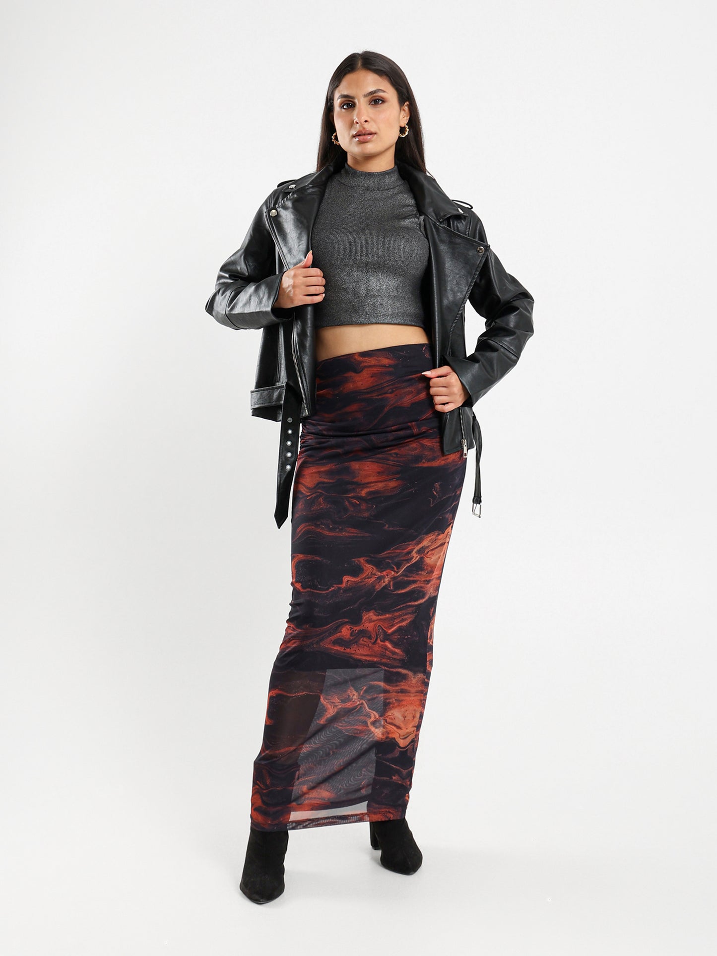 Oversized Biker Leather Jacket