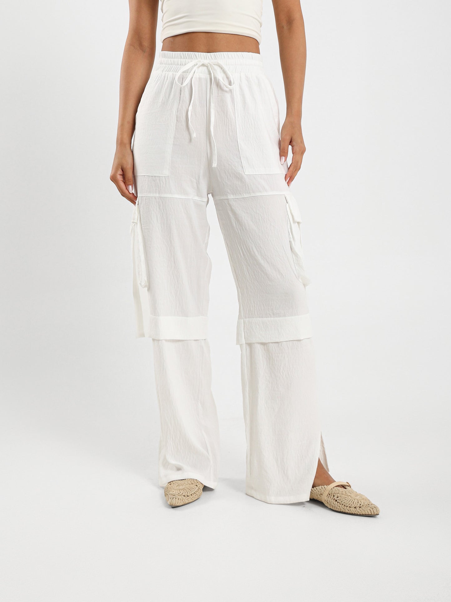 Cargo Pants With Slit Detail