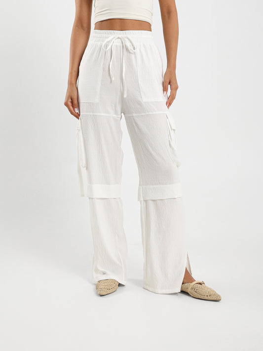 Cargo Pants With Slit Detail