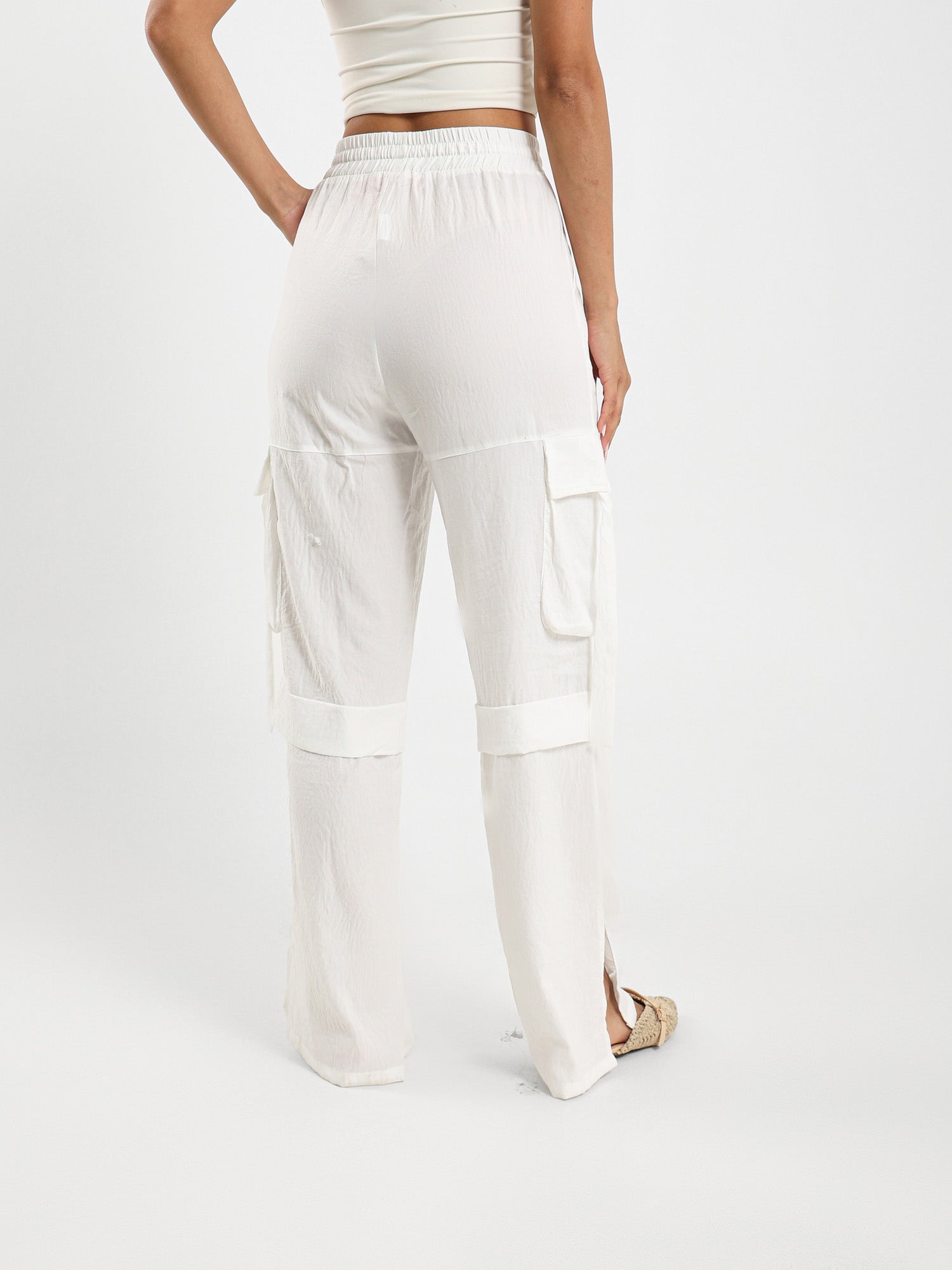 Cargo Pants With Slit Detail