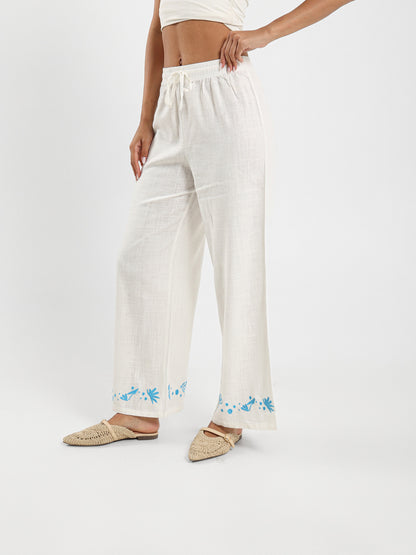 Comfortable Embroidered Pants