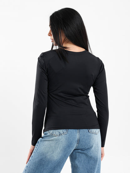 Draped Long-Sleeve Top