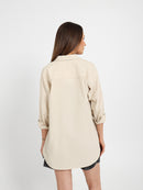 Oversized Plain Linen Shirt
