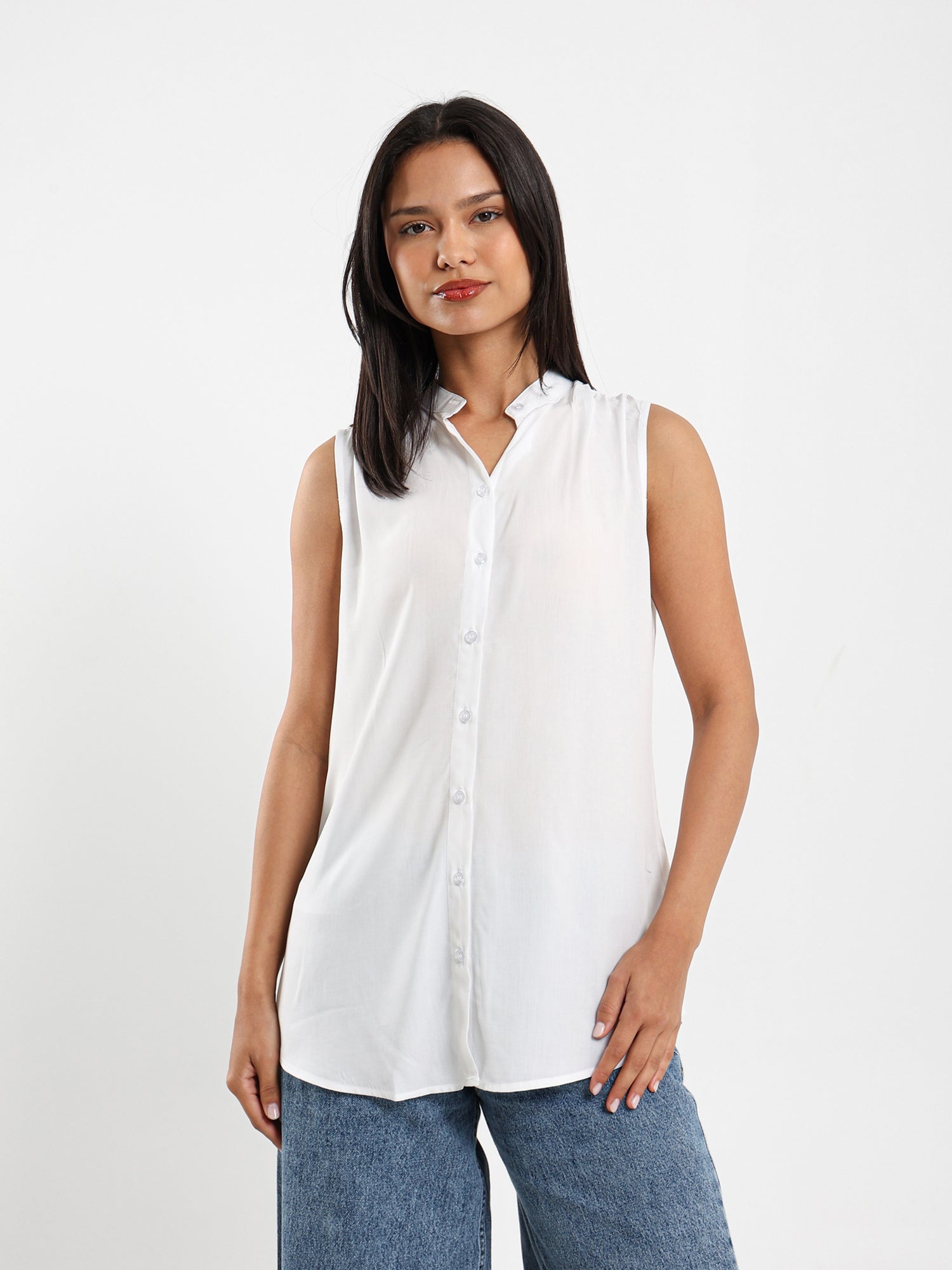 Sleeveless Viscose Blouse