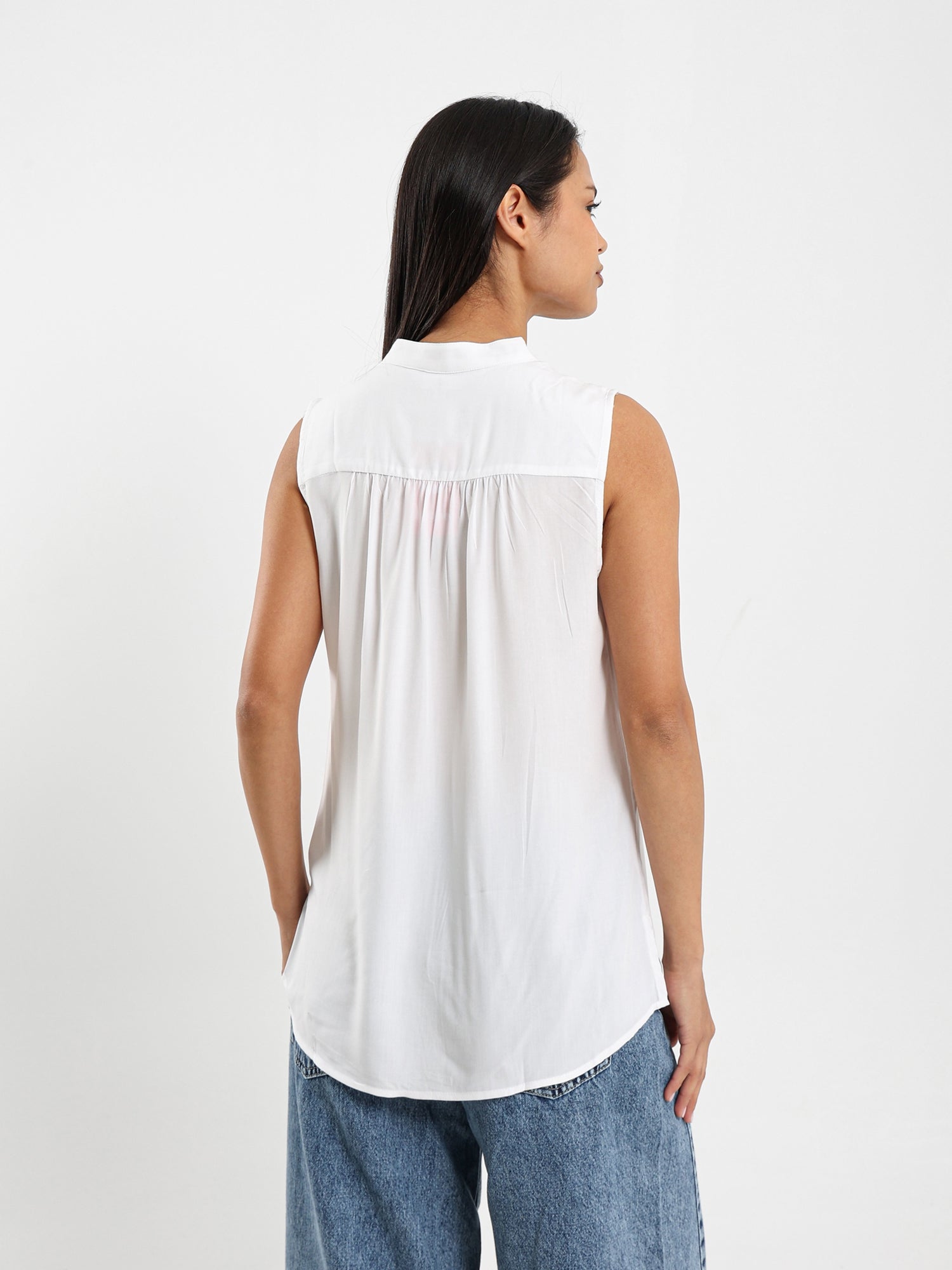 Sleeveless Viscose Blouse