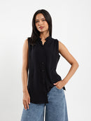 Sleeveless Viscose Blouse
