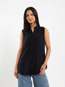 Sleeveless Viscose Blouse