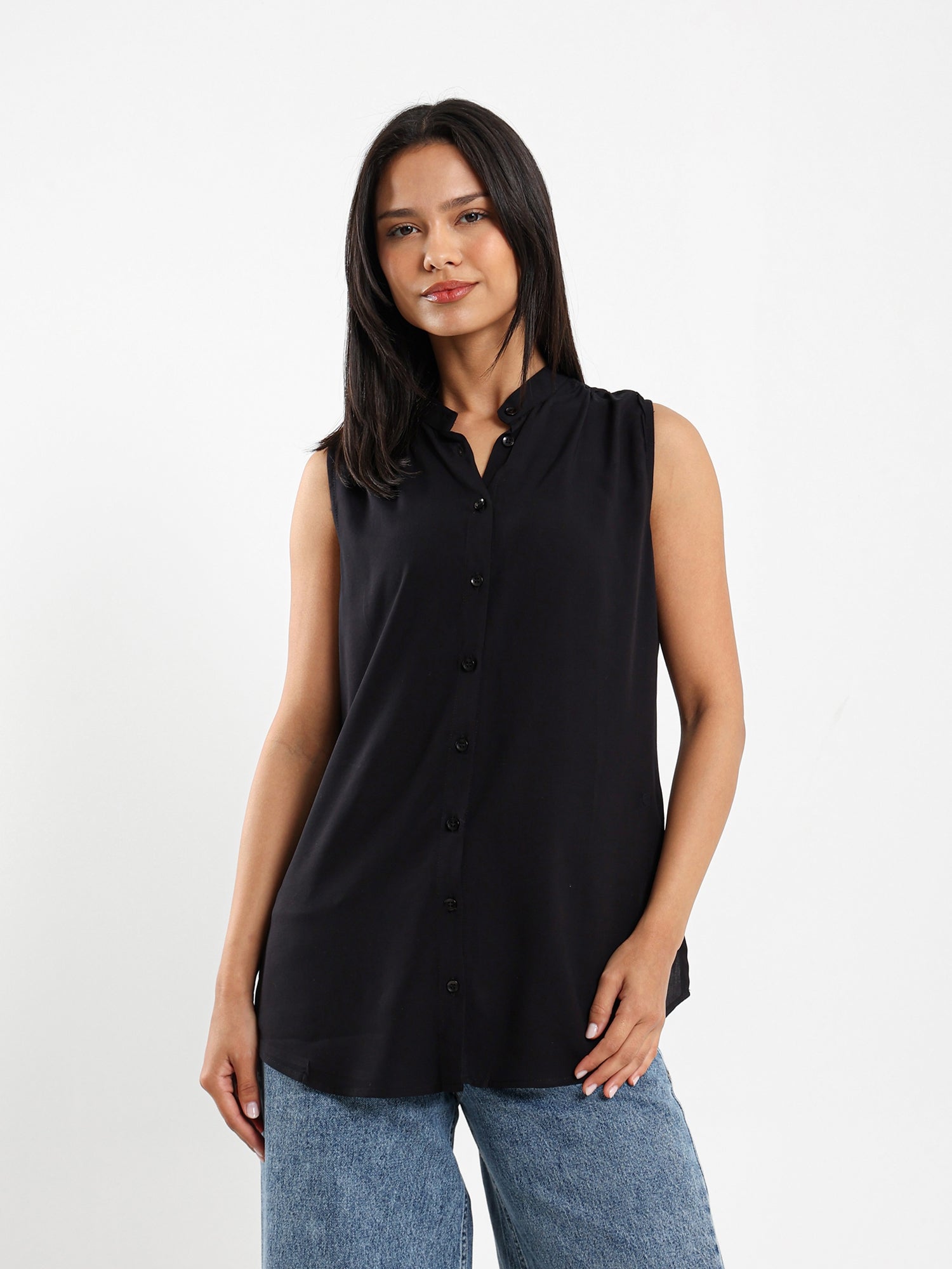 Sleeveless Viscose Blouse