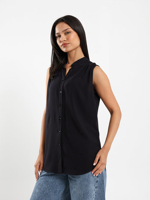 Sleeveless Viscose Blouse