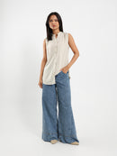 Sleeveless Viscose Blouse