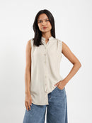 Sleeveless Viscose Blouse
