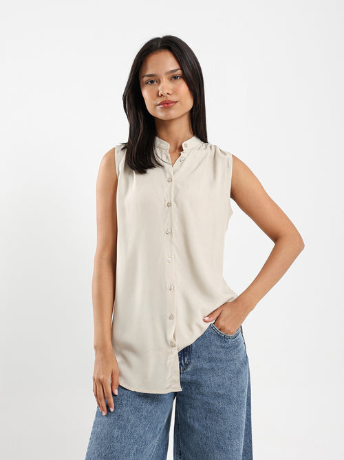 Sleeveless Viscose Blouse