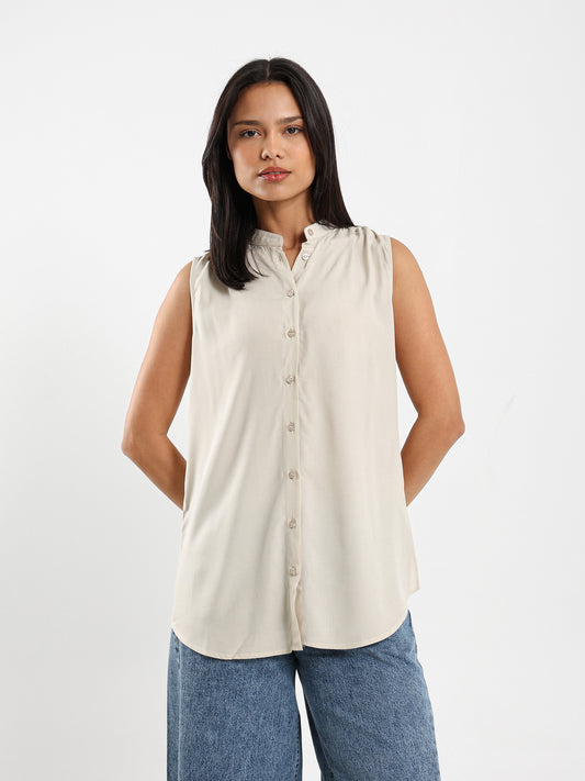 Sleeveless Viscose Blouse