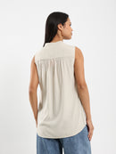 Sleeveless Viscose Blouse