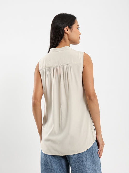 Sleeveless Viscose Blouse