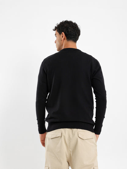 Slim Fit Moc Neck Pullover