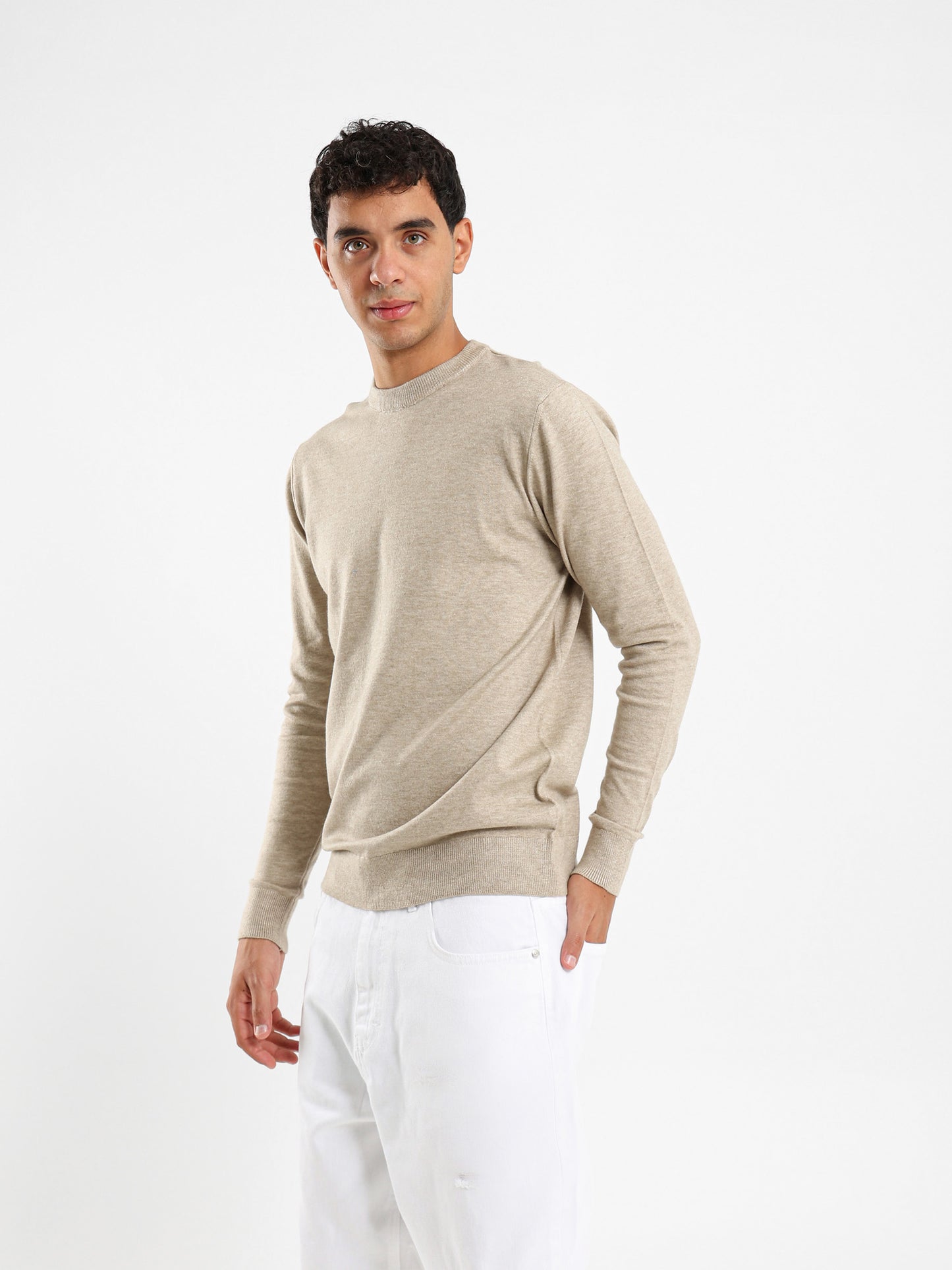 Slim Fit Moc Neck Pullover