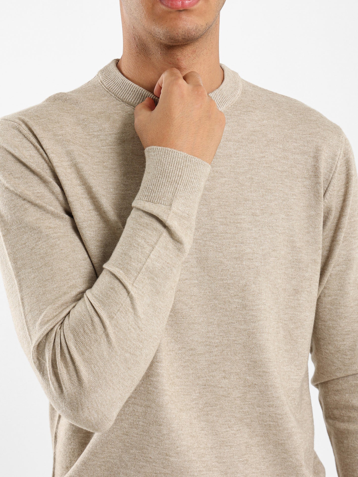 Slim Fit Moc Neck Pullover