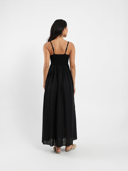 Sleeveless Long Linen Dress