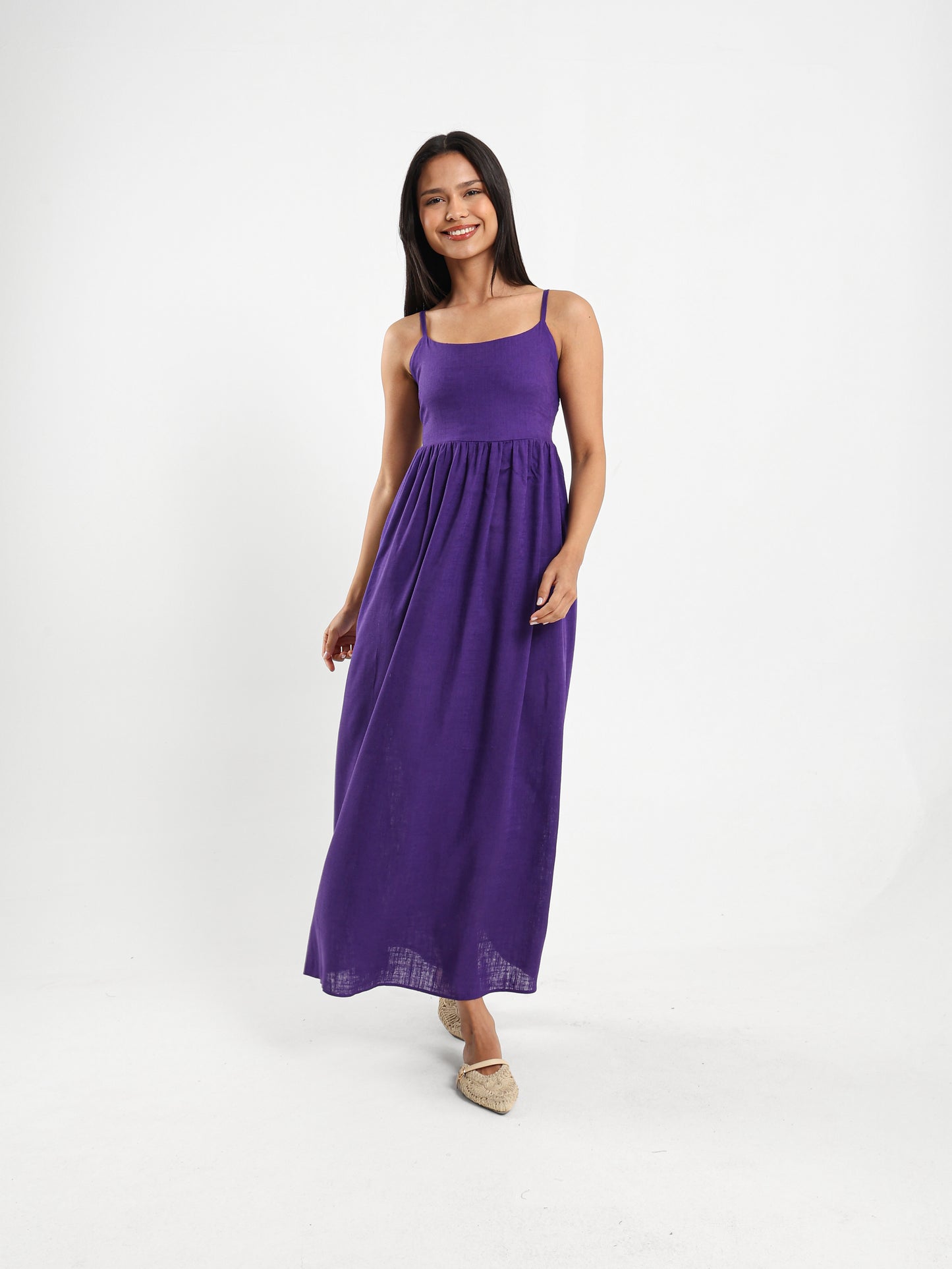 Sleeveless Long Linen Dress