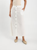 Wrinkled Front Buttoned Skirt