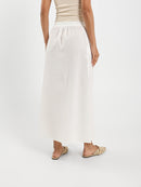 Wrinkled Front Buttoned Skirt