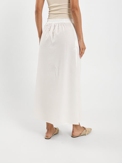 Wrinkled Front Buttoned Skirt
