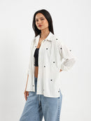 Heart Embroidered Shirt