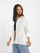 Heart Embroidered Shirt