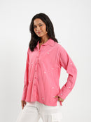 Heart Embroidered Shirt