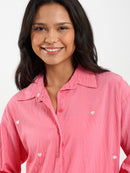 Heart Embroidered Shirt