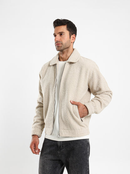 Regular Fit Teddy Jacket