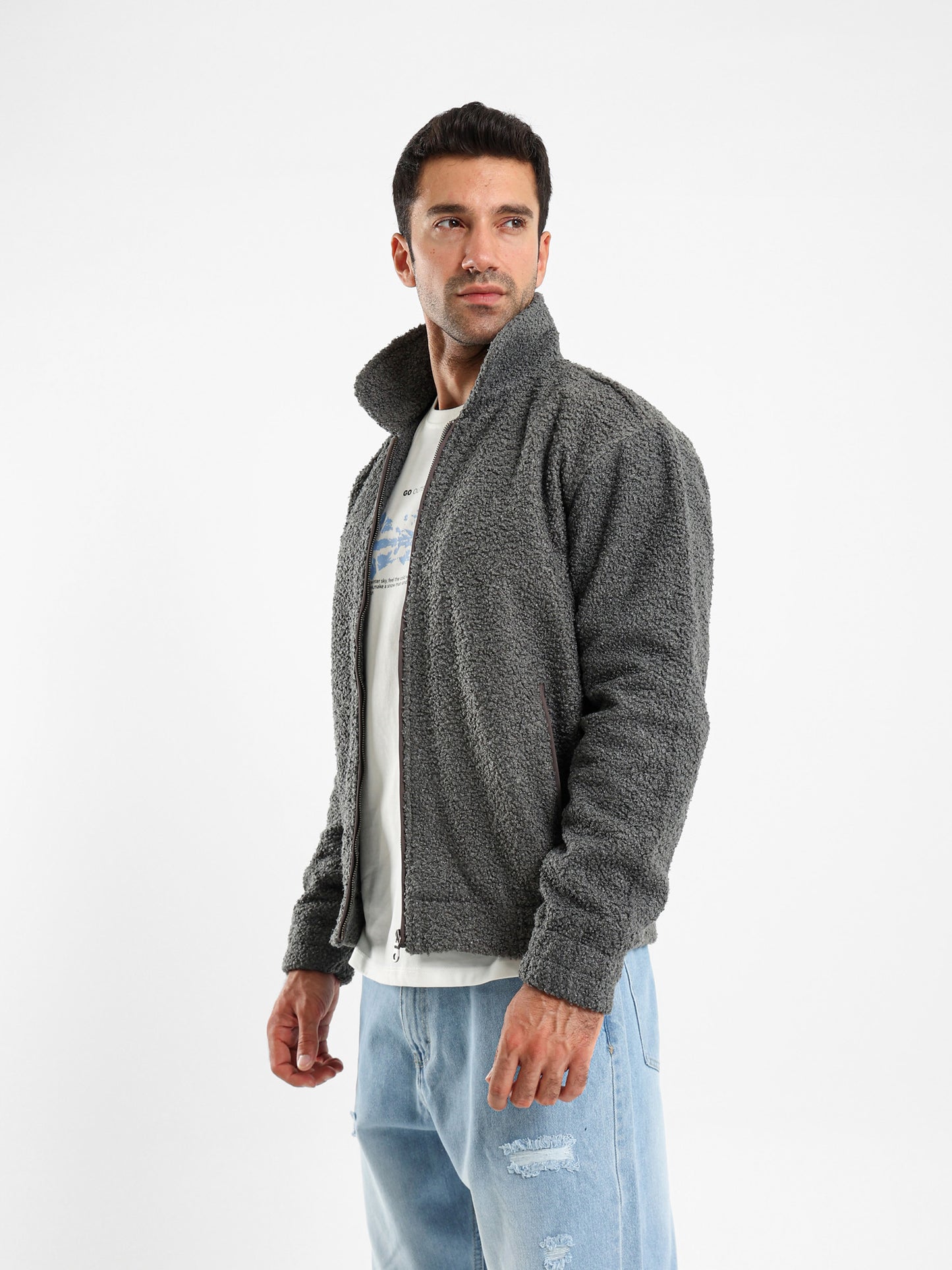 Regular Fit Teddy Jacket