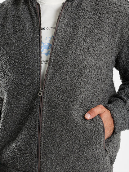Regular Fit Teddy Jacket