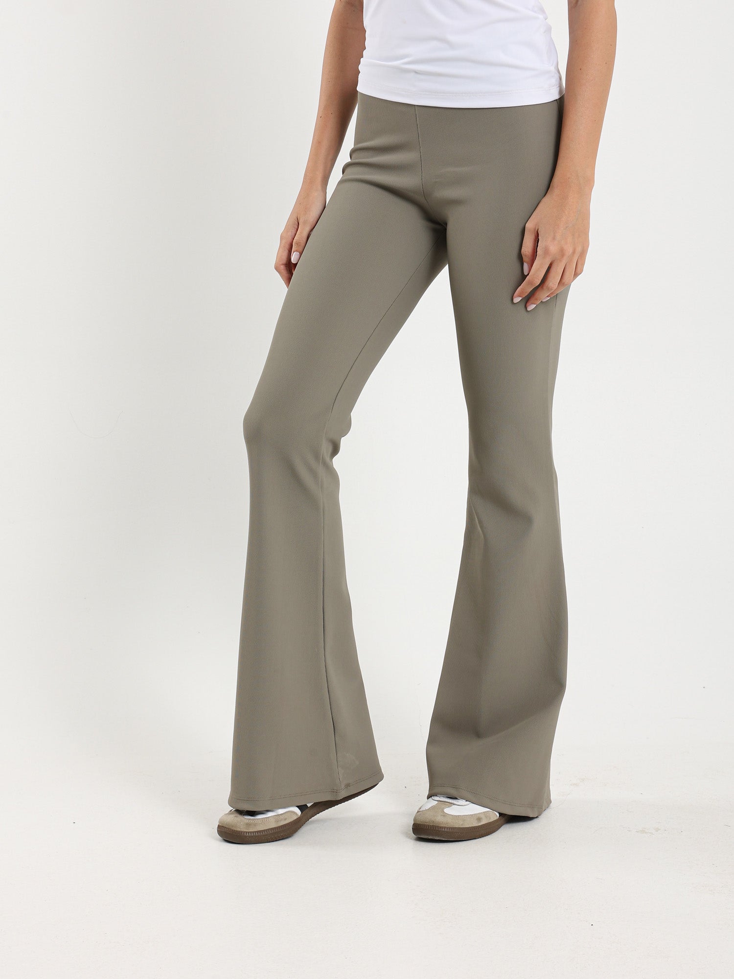 Ribbed Flared Pants