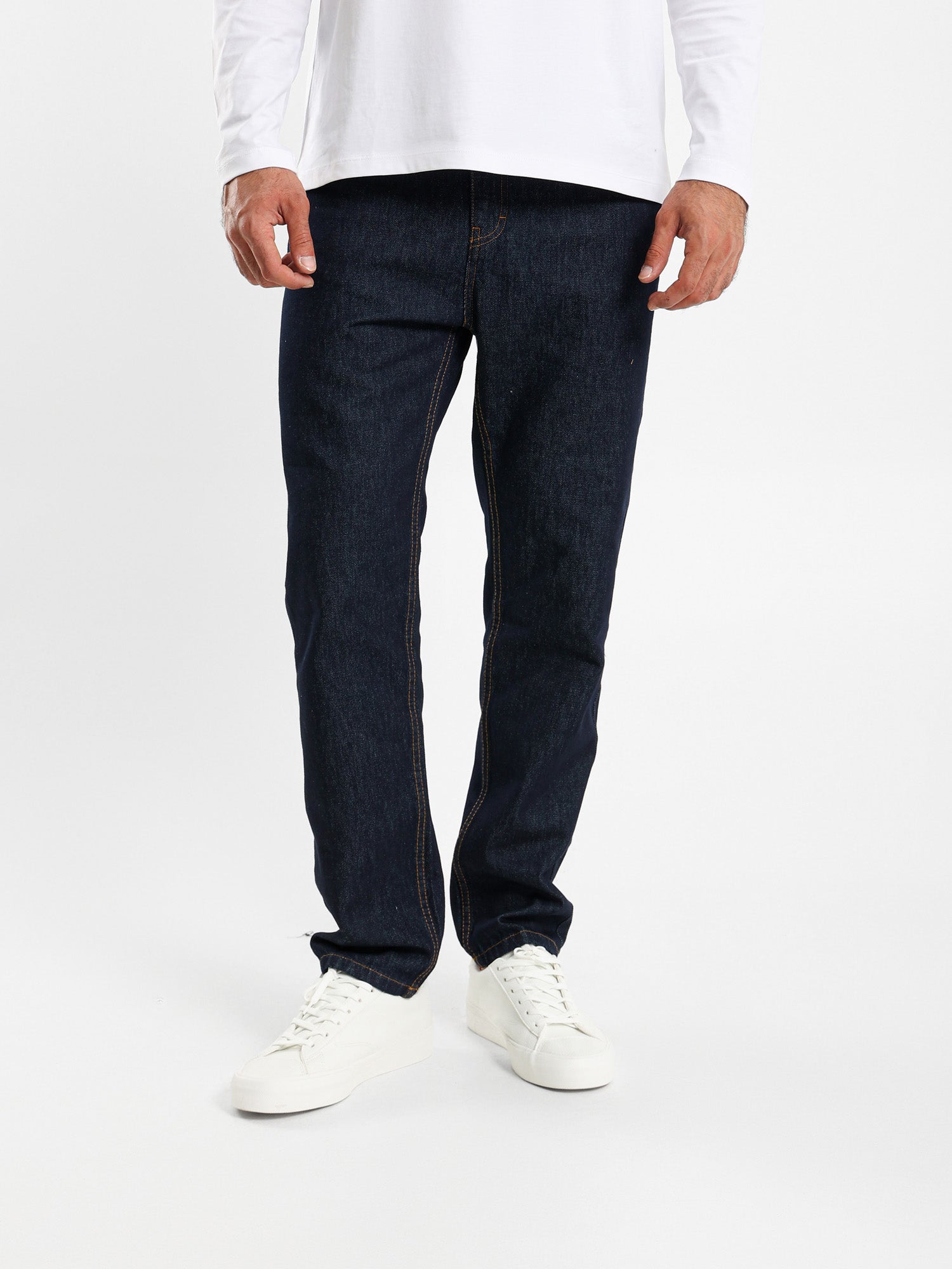 Regular Fit Same Wash Denim Jeans with Pockets