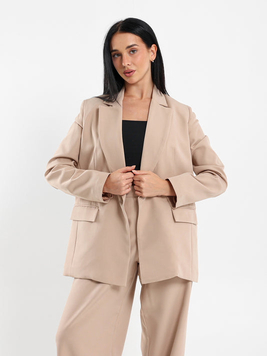 Double-Breasted Loose-Fit Blazer