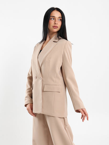 Double-Breasted Loose-Fit Blazer