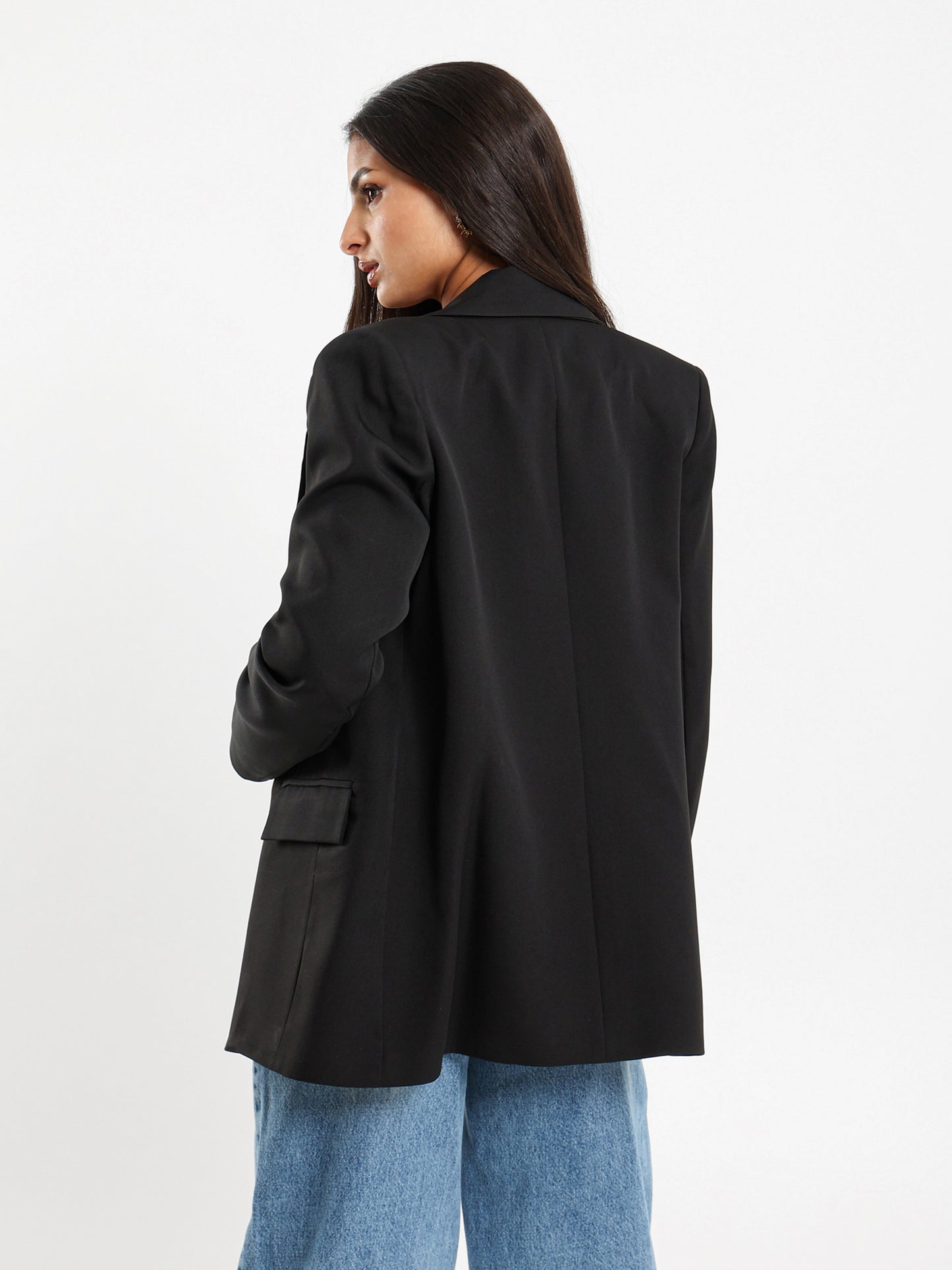 Double-Breasted Loose-Fit Blazer