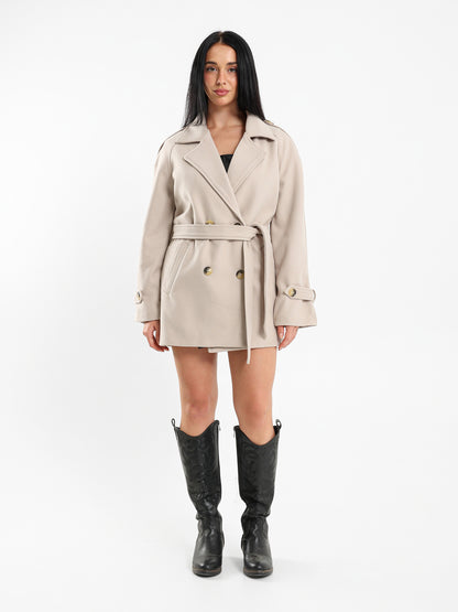 Belted Double-Breasted Jacket
