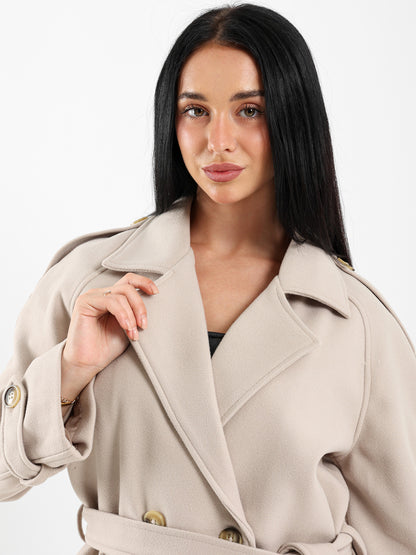 Belted Double-Breasted Jacket