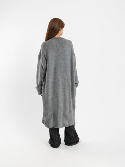 Long Cardigan with Front Pockets