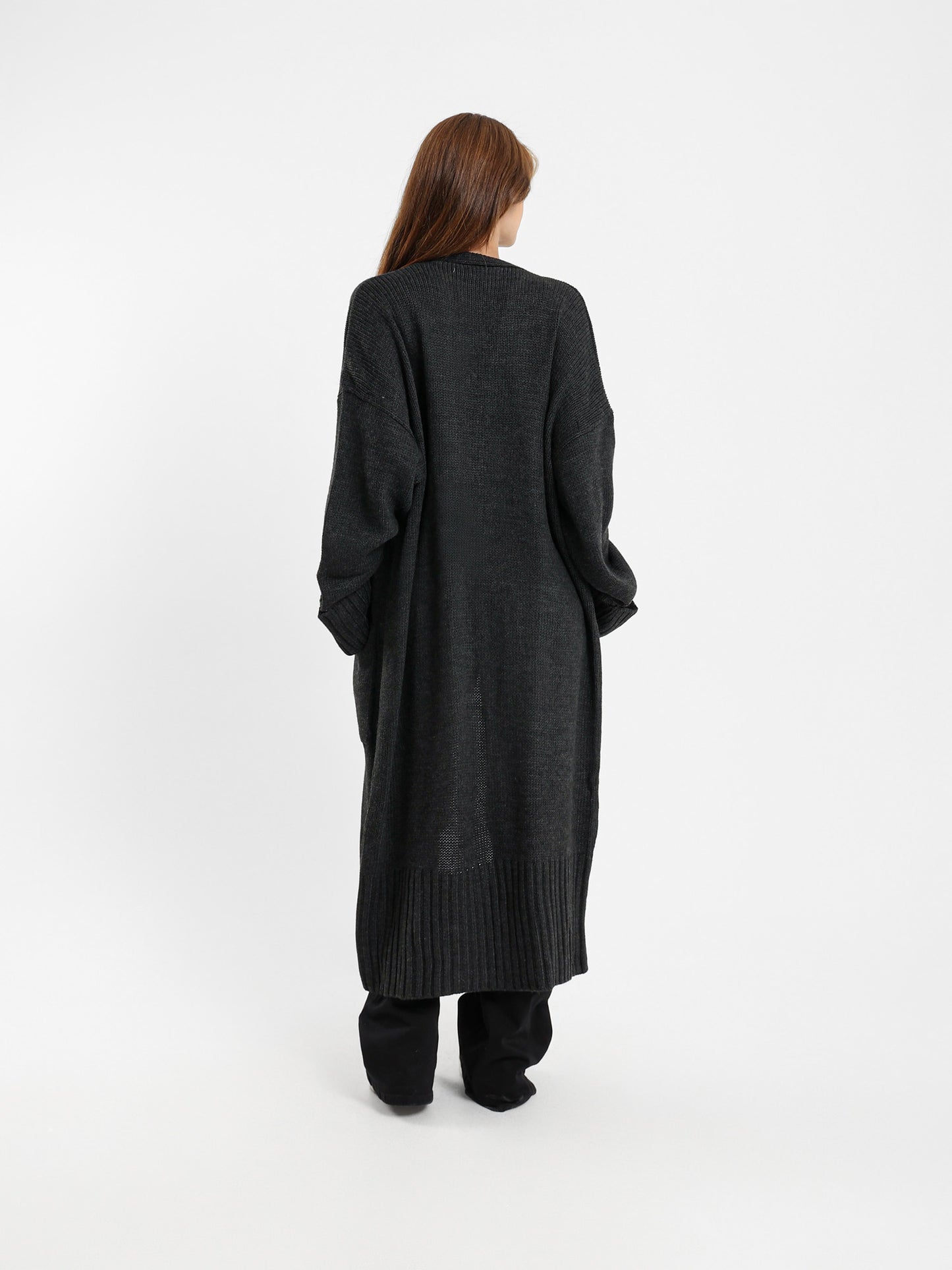 Long Cardigan with Front Pockets